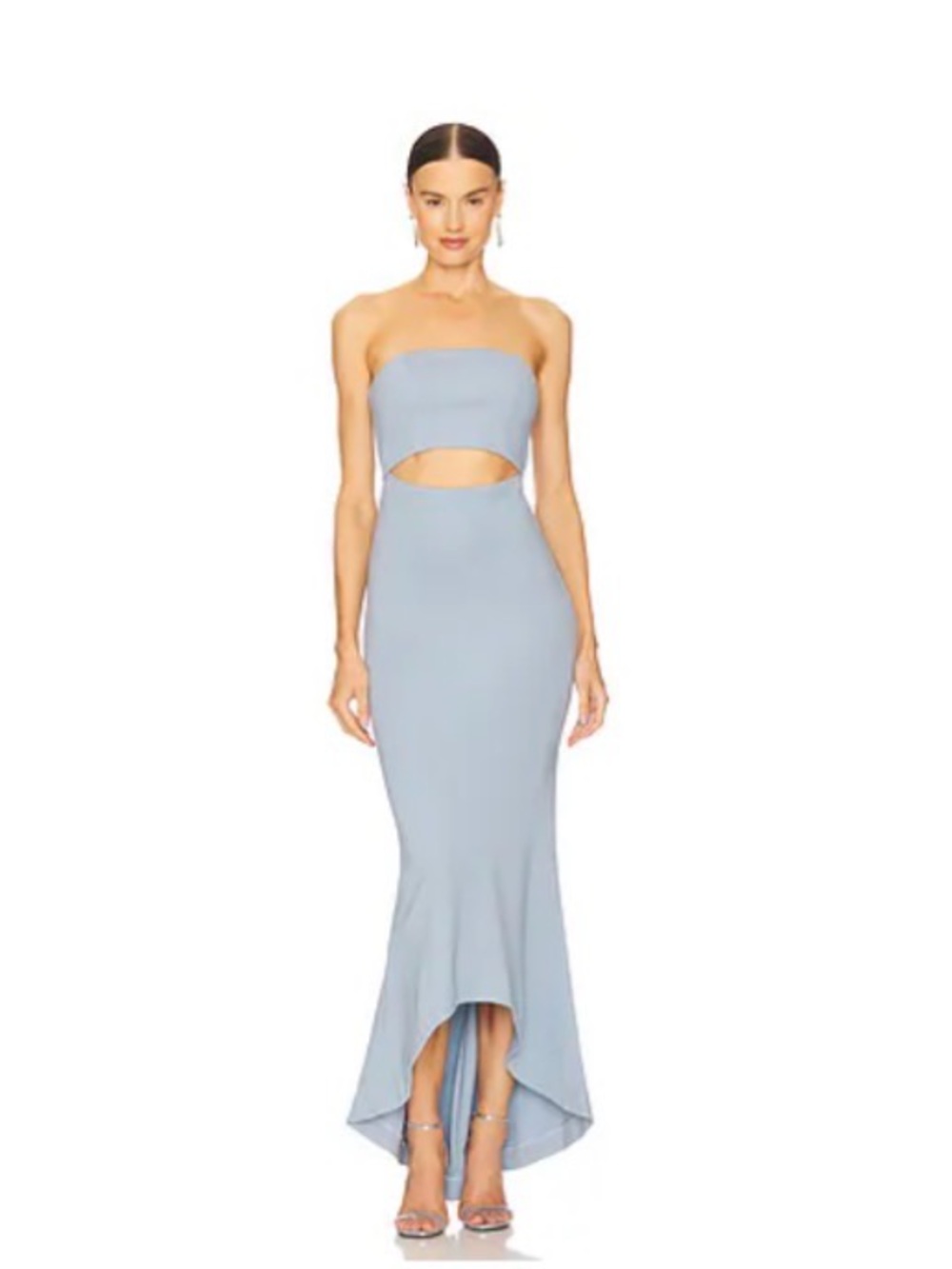NBD Sleeveless Cutout Dress in Light Blue